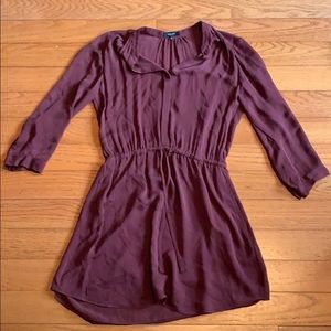 Aritzia Babaton 100% Silk Burgundy Dress